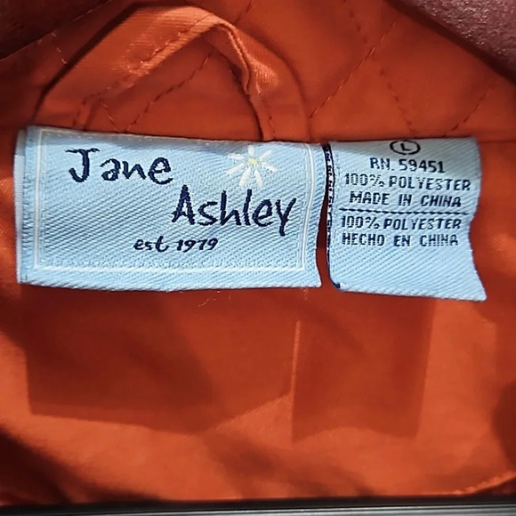 Jane Ashley Orange Quilted Womens Jacket Sz Lg - Picture 3 of 7